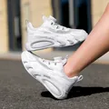 White children's sports sneakers featuring a rotary buckle closure and breathable mesh design - 38 / White Single Mesh Style (rh1085) / White
