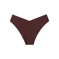 Naadloze ice silk damesslip met lage taille in elegante donkerbruine kleur - Donkerbruin