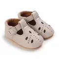 Weiche beige atmungsaktive hohle Lauflernschuhe für Babys mit bequemer Sohle zum Gehen - Papaya