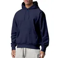 Sweat-shirt à capuche de sport classique bleu marine doublé polaire pour homme - Bleu marine