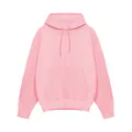 Minimalistische lichtroze dikke fleece hoodie met een zeer handige kangoeroezak - S / Tops / Roze