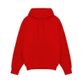 Effen rode dikke hoodie met kangoeroezak voor heren en dames, sportieve uitstraling - S / Tops / Rood