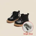 Bottines Martin noires classiques pour tout-petits avec fermeture éclair et semelle - Taille 27 (Longueur intérieure 16,5 cm) / Noir (Simple)