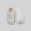 Weiße wasserfeste Kinder-Sneaker aus Leder mit rutschfester weicher Gummisohle - Weiß
