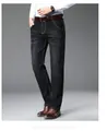 Detail shot of men's basic straight-leg denim jeans in dark washed black finish - 28 / Bottoms / Black