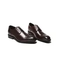 Classic men's brown leather brogue oxfords for formal business occasions - 38 / Brown