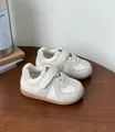 Premium toddler soft-sole board shoes in off-white and grey color for boys and girls - Size 30 (Inner Length 19cm) / Beige