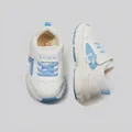 Peuter loopschoenen in wit en lichtblauw met klittenbandsluiting - Blauw