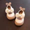 Chaussures de marche élégantes en cuir blanc pour bébé fille avec matelassage et nœud - Taille 20 (14cm) / Blanc