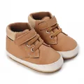 Klassische braune Baby-Lauflernschuhe mit weicher Sohle für Jungen von null bis einem Jahr - Innenlänge 11cm / Braun
