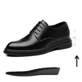 Klassische schwarze Herren-Business-Schuhe aus Leder mit 6 cm Höhensteigerung-Design - 37 / Ganzjahres-6CM-Erhöhung / Schwarz