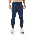 Herren Jogginghose in Marineblau mit Kordelzug und praktischen Reißverschlusstaschen - Marineblau