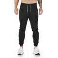 Schwarze Herren-Jogginghose in schmaler Passform mit Kordelzug und Reißverschluss - Schwarz