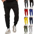 Men's casual outdoor drawstring joggers available in multiple colors for sports wear - S / Bottoms / Black