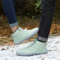 Mint green warm outdoor hiking boots with thick fur lining and quick toggle laces - 38 / Light Green (xt902)