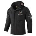 Professioneller wasserdichter Herren Outdoor-Jacka Parka in Schwarz mit mehreren Taschen - M / Oberteil (2899) / Schwarz