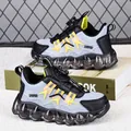 Warm leather children's sports shoes with rotary buckle closure in light blue - 27 / Rotary Buckle Style(JJL173) / Black Blue