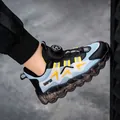 Waterproof children's sports sneaker with rotary buckle closure in blue and black colorway - 38 / Rotary Buckle Style(JJL173) / Black Yellow Double Mesh