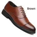 Professioneller brauner Business-Leder-Schuh für Herren mit 6 cm interner Erhöhung - 37 / Teebraun Höhenzunahme