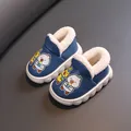 Warme blauwe winterlaarzen voor kinderen met fleecevoering en schattig eendenpatroon - 21 / Blauw