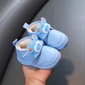Warme hellblaue Kleinkind Schneestiefel mit dickem Fleecefutter und Dekoration - 16 / Blau