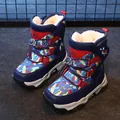 Jungen winter schneestiefel in dunkelblau mit warmem fleecefutter und planetenstickerei - 26 / Dunkelblau