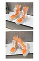 Orange transparent platform boots with white laces and thick clear chunky sole unit - 35 / Orange