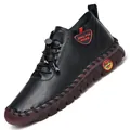 Chaussures de danse noires à semelle souple pour femmes, cuir et lacets élastiques - Noir