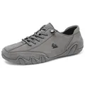 Zapatos casuales de hombre en color gris, bajos, con suela octopus y cordones - 35 / Gris
