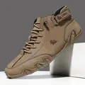 Botas Martin marrones de caña alta para hombre con suela de goma duradera tipo pulpo. - 35 / Marrón