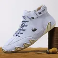 Men's light blue high-top casual boots featuring a unique octopus-style wrap-around sole - 34 / Light Blue
