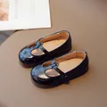 Elegantes zapatos Mary Jane negros para niñas con suela antideslizante y cierre adhesivo. - EU 21 / Negro