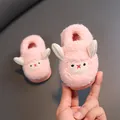 Zapatillas de felpa rosa para bebé con diseño de oveja y forro polar cálido para el invierno - 12 / Rosa
