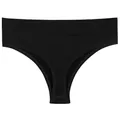 Nahtlose schwarze Damen-Slips mit mittlerer Taille und bequemem, breitem Elastikbund - M / Unterteile / Schwarz