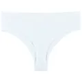 Slip sportivi bianchi senza cuciture da donna con vita media e fascia elastica a costine - Taglia M / Pantaloni e gonne / Bianco