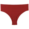 Bequeme rote nahtlose Sport-Slips mit mittlerer Taille für Damen, ideal für Fitness. - M / Unterteile / Burgunderrot