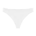 Premium seamless white thong for women, comfortable low-rise sports fitness underwear - One Size / Bottoms / White