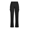 Detailansicht der winterlichen grauen Herren-Cargohose mit dickem Fleece-Futter und Kordel - M / Unterteile / Schwarz