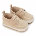 Scarpe di tela beige minimaliste per neonati 0-1 anni con suola morbida per la primavera - Bianco avorio