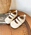 Klassische cremefarbene Baby-Mädchen-Lauflernschuhe mit Klettverschluss und weicher Sohle - Größe 15 (11.5cm) / Beige