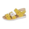 Stylish yellow floral girls princess sandals for 2025 summer beach wear fashion - 21 / Yellow