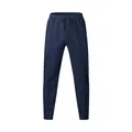 Pantalon décontracté bleu marine pour homme avec taille à cordon et plis plats sur le devant - Bleu marine