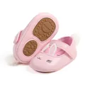 Soft pink baby princess shoes with cute rabbit ears and non-slip soles. - 11cm / Pink