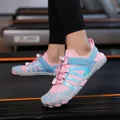 Women's pink and blue quick-dry water shoes for beach, swimming, yoga and pilates sports. - 36 / Pink