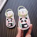 Niedliche Panda-Babysandalen mit geschlossener Zehenpartie und weicher Sohle für Kleinkinder. - 16 / Rosa