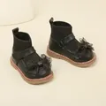 Breathable black baby girl princess walking shoes featuring elegant mesh bow detail - Inner Length 12.0cm / Black (20MBX23908)