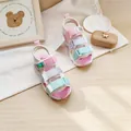 Pastellfarbene MLW Kinder-Sandalen für den Sommer mit praktischen Klettverschlüssen - 19.0 / Rosa