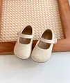Zapatos de paseo Mary Jane color crema para bebés niñas con costuras acolchadas - Beige