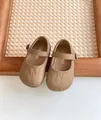 Zapatos de princesa para bebé niña acolchados caqui con suelas blandas talla 15-30 - Caqui