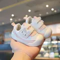 Breathable mesh baby walking shoes with cute rabbit design and soft anti-slip sole for toddlers - Size 25 (Inner 15.5cm) / Cartoon Rabbit / Pink